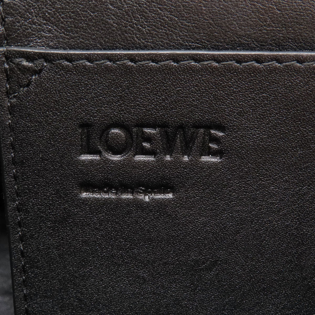 LOEWE Handbag leather Brown Lazo Mini 2WAY Women Used Authentic