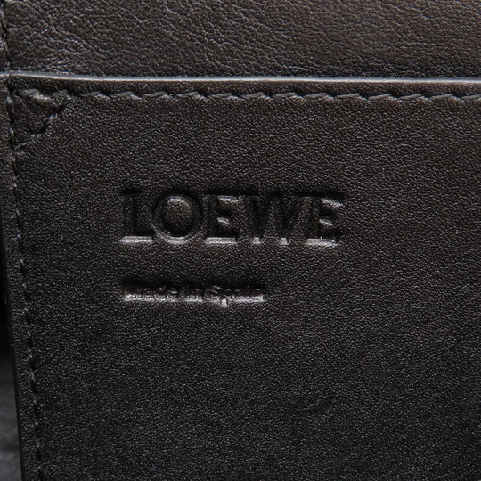 LOEWE Handbag leather Brown Lazo Mini 2WAY Women Used Authentic