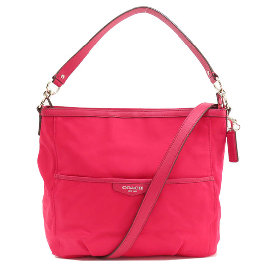 COACH Shoulder Bag F32981 Nylon pink one belt 2WAY