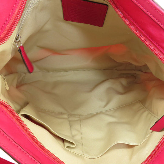 COACH Shoulder Bag F32981 Nylon pink one belt 2WAY
