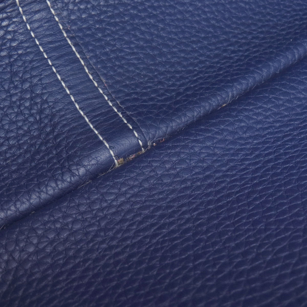 HERMES Shoulder Bag Taurillon Clemence Navy Arzan 31 Navy Gold Metal Women Used Authentic