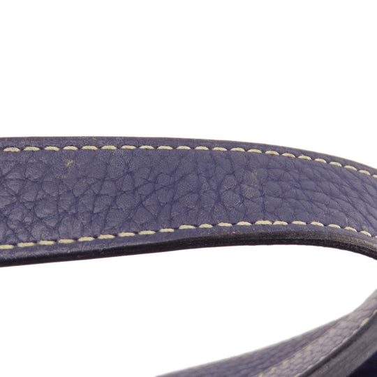 HERMES Shoulder Bag Taurillon Clemence Navy Arzan 31 Navy Gold Metal Women Used Authentic