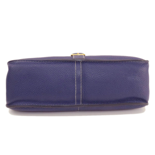 HERMES Shoulder Bag Taurillon Clemence Navy Arzan 31 Navy Gold Metal Women Used Authentic