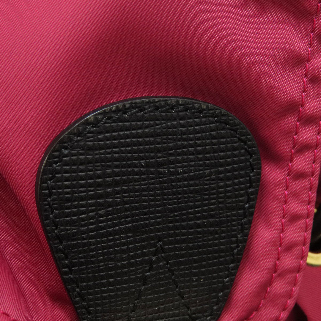 BURBERRY Backpack Nylon pink logo Women Used Authentic