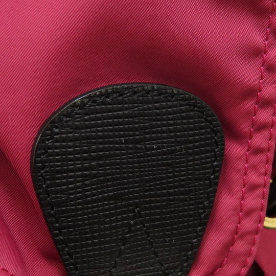 BURBERRY Backpack Nylon pink logo Women Used Authentic