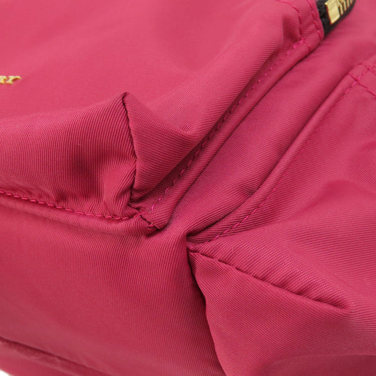 BURBERRY Backpack Nylon pink logo Women Used Authentic