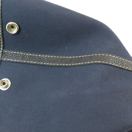 HERMES Tote Bag Towar Officche Navy Garden Party TPM Navy SilverMetal