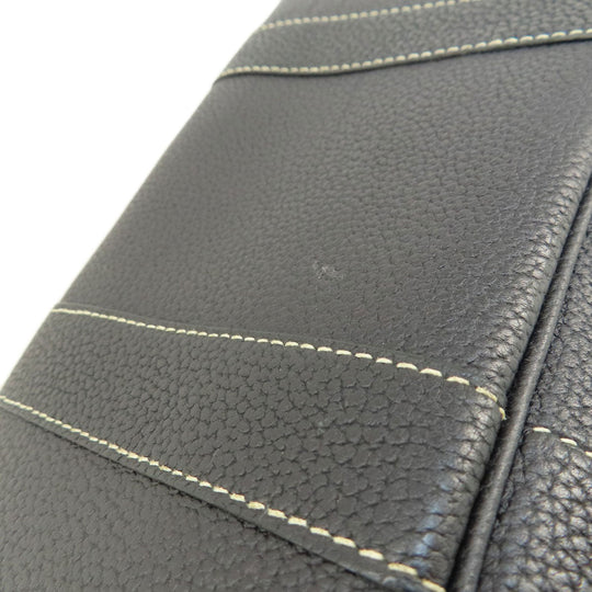 HERMES Tote Bag Towar Officche Navy Garden Party TPM Navy SilverMetal