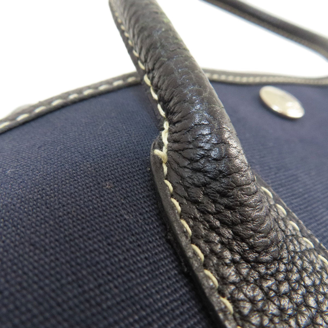 HERMES Tote Bag Towar Officche Navy Garden Party TPM Navy SilverMetal