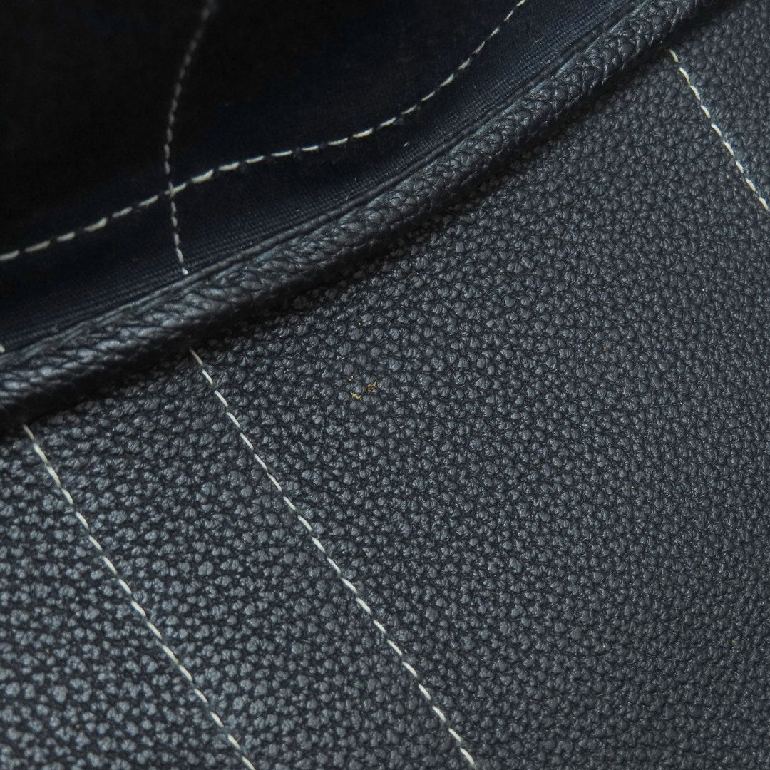 HERMES Tote Bag Towar Officche Navy Garden Party TPM Navy SilverMetal