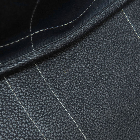 HERMES Tote Bag Towar Officche Navy Garden Party TPM Navy SilverMetal