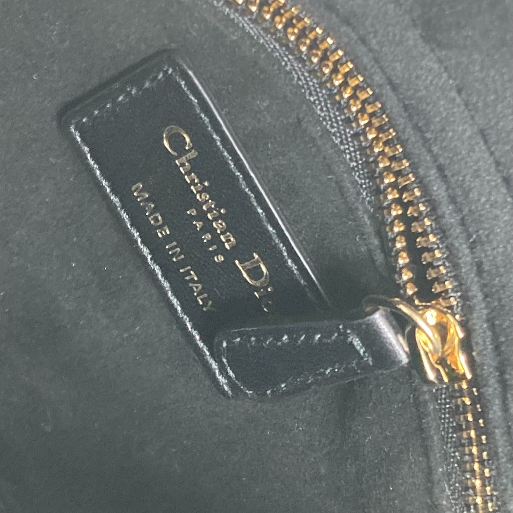 Dior Handbag Velor / leather black LADY DIOR Chain Lady Dior Cannage Mini Women Used Authentic