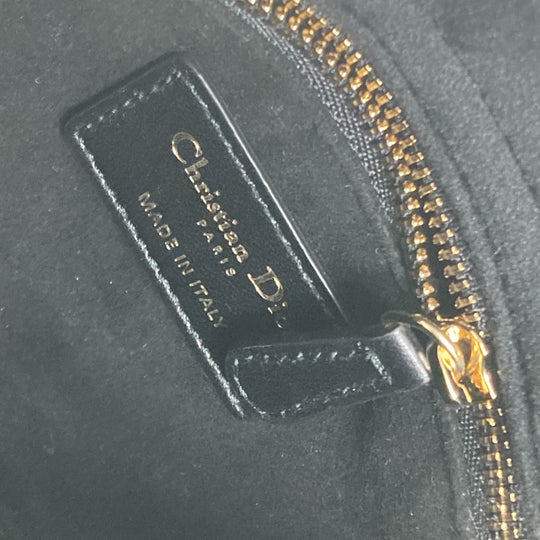 Dior Handbag Velor / leather black LADY DIOR Chain Lady Dior Cannage Mini Women Used Authentic