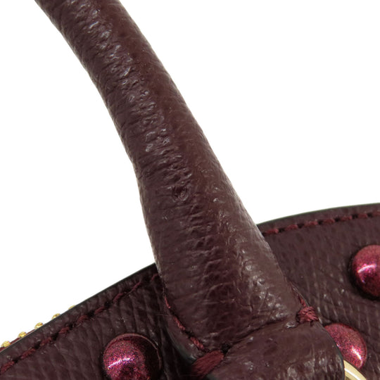 COACH Handbag F35216 leather wine-red 2WAY