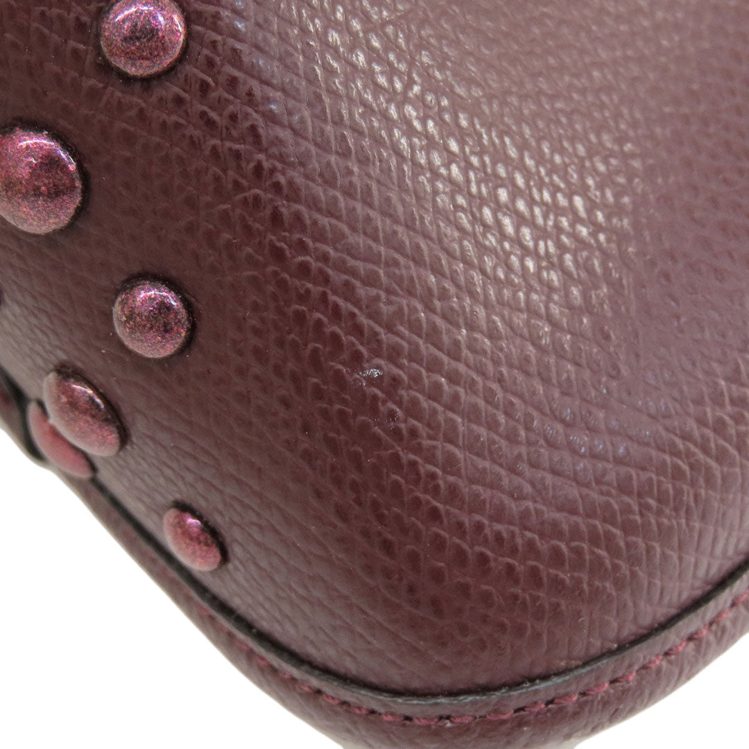 COACH Handbag F35216 leather wine-red 2WAY