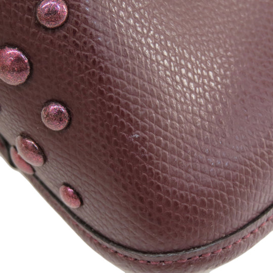 COACH Handbag F35216 leather wine-red 2WAY