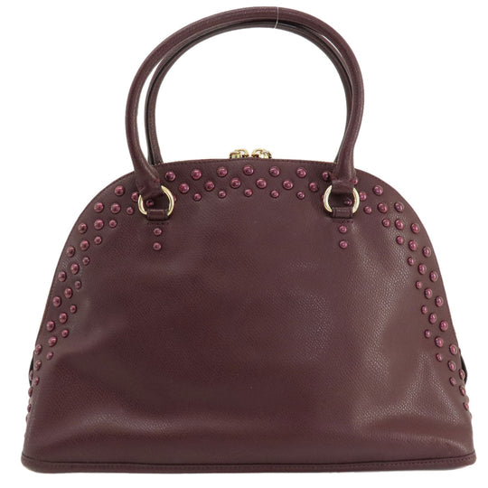 COACH Handbag F35216 leather wine-red 2WAY