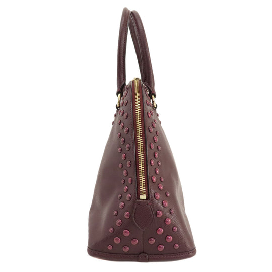 COACH Handbag F35216 leather wine-red 2WAY