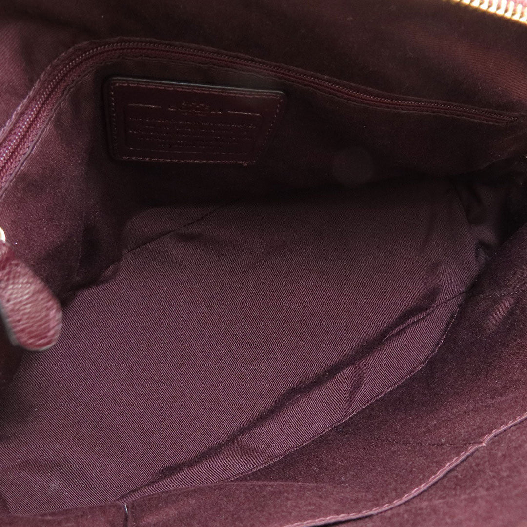 COACH Handbag F35216 leather wine-red 2WAY