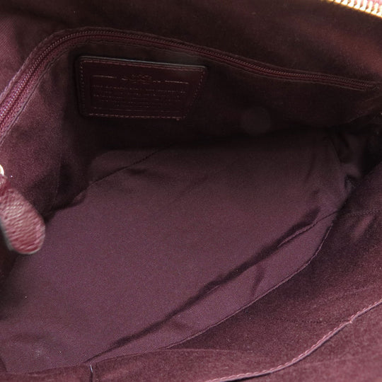 COACH Handbag F35216 leather wine-red 2WAY