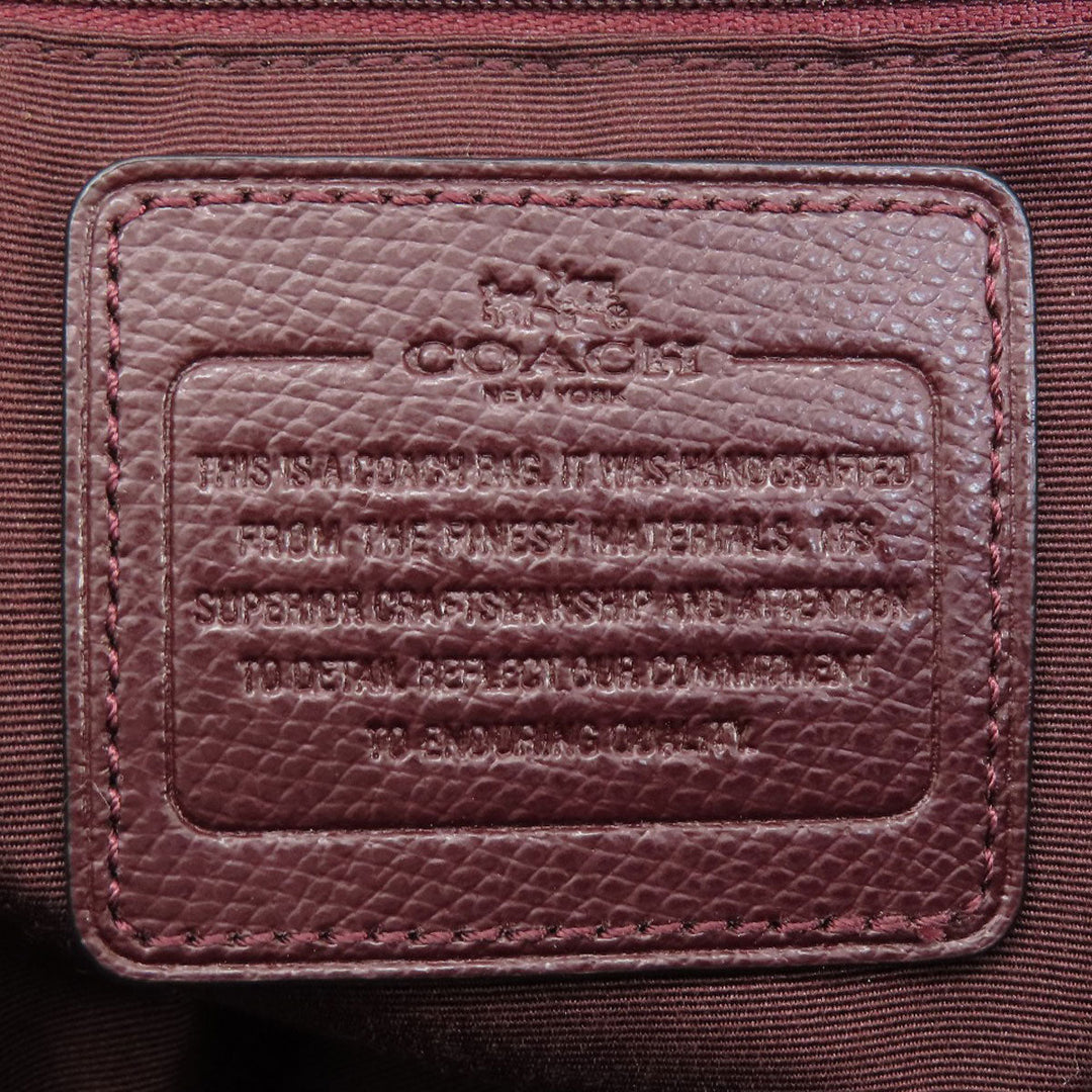 COACH Handbag F35216 leather wine-red 2WAY