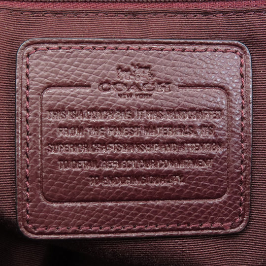 COACH Handbag F35216 leather wine-red 2WAY