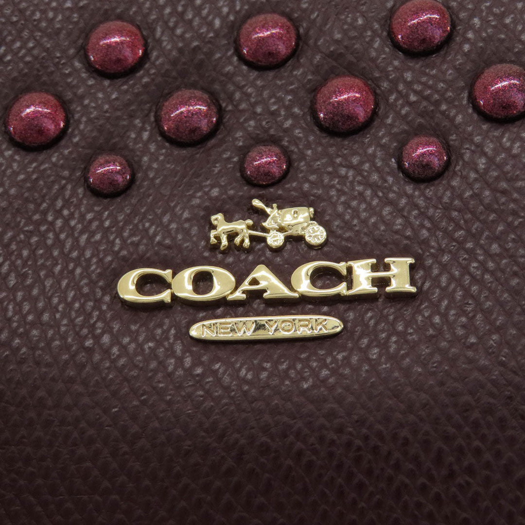 COACH Handbag F35216 leather wine-red 2WAY