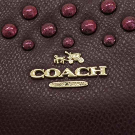 COACH Handbag F35216 leather wine-red 2WAY