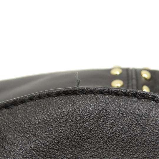 COACH Shoulder Bag 34998 leather black one belt studs 2WAY