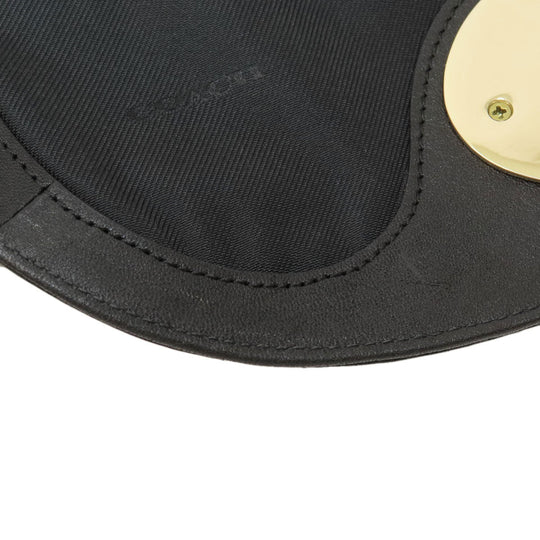 COACH Shoulder Bag 34998 leather black one belt studs 2WAY