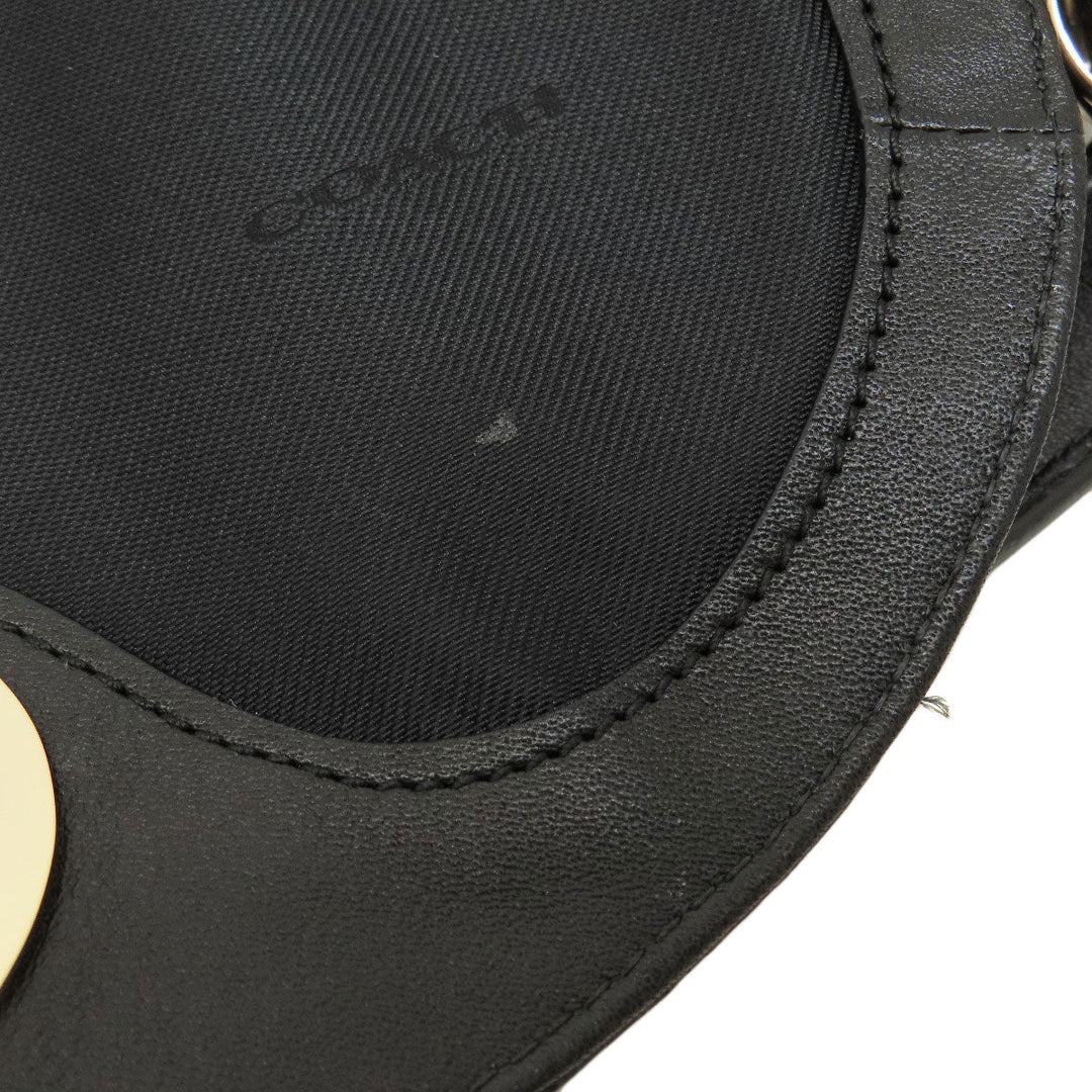 COACH Shoulder Bag 34998 leather black one belt studs 2WAY