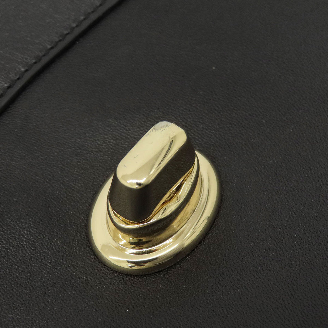 COACH Shoulder Bag 34998 leather black one belt studs 2WAY