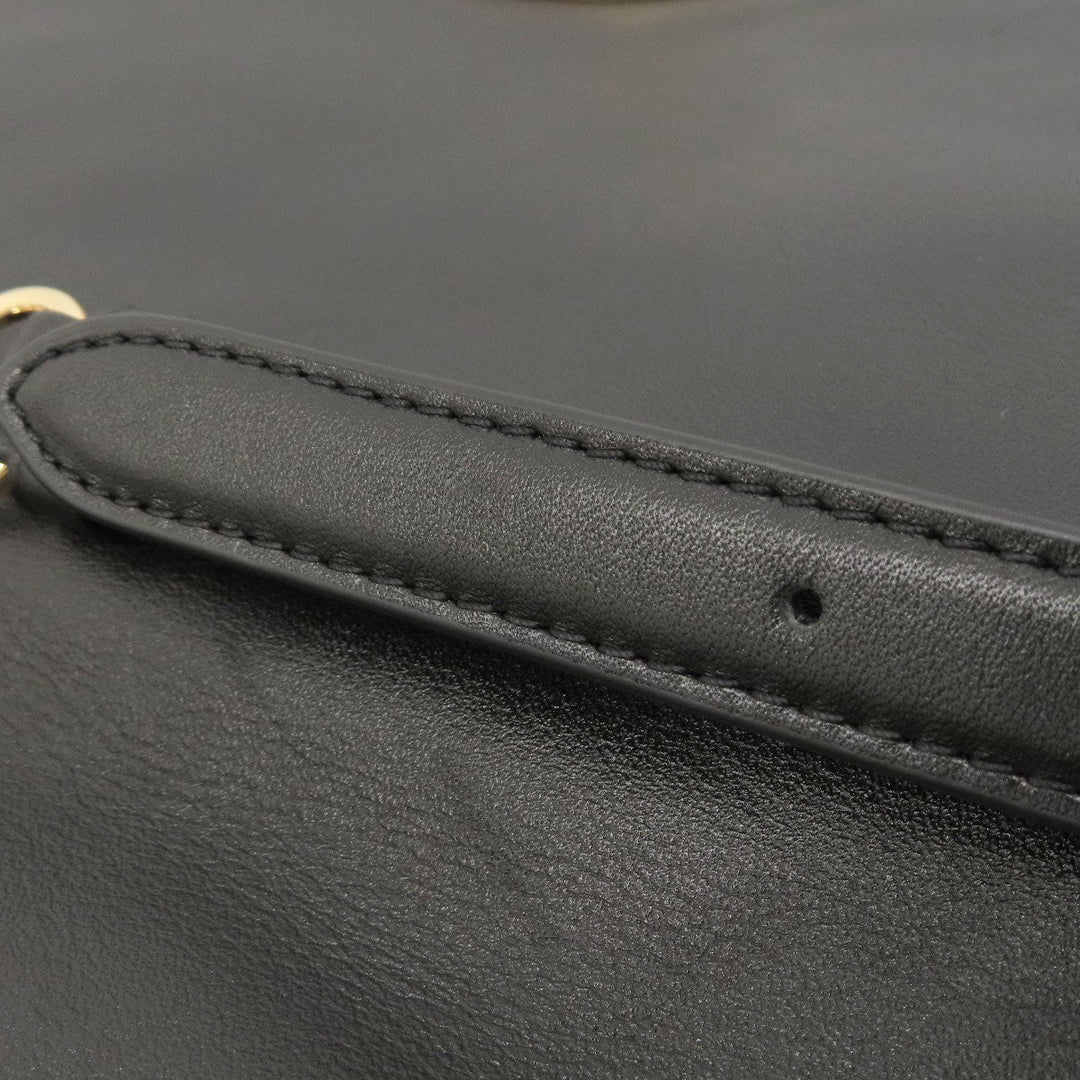 COACH Shoulder Bag 34998 leather black one belt studs 2WAY