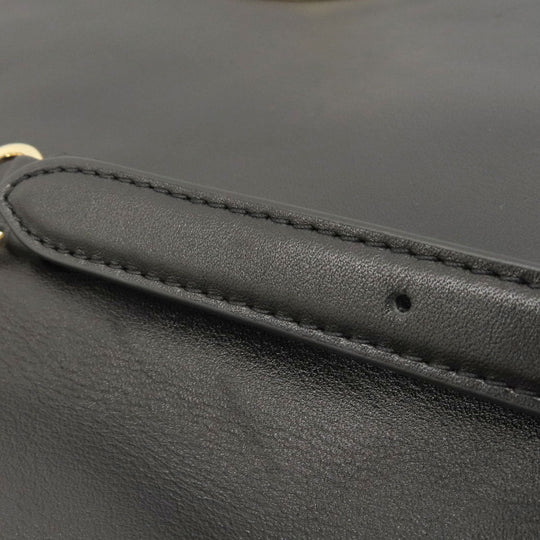 COACH Shoulder Bag 34998 leather black one belt studs 2WAY