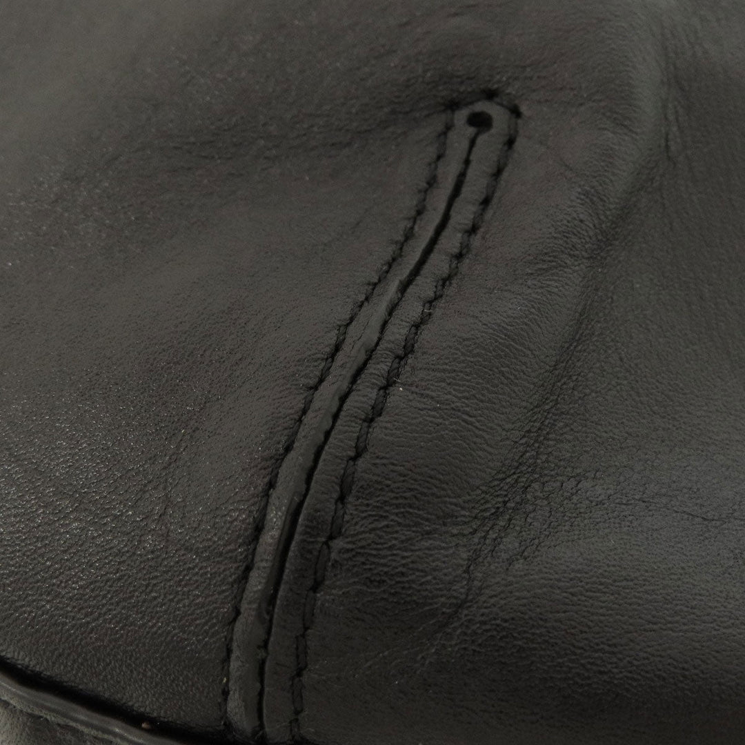 COACH Shoulder Bag 34998 leather black one belt studs 2WAY