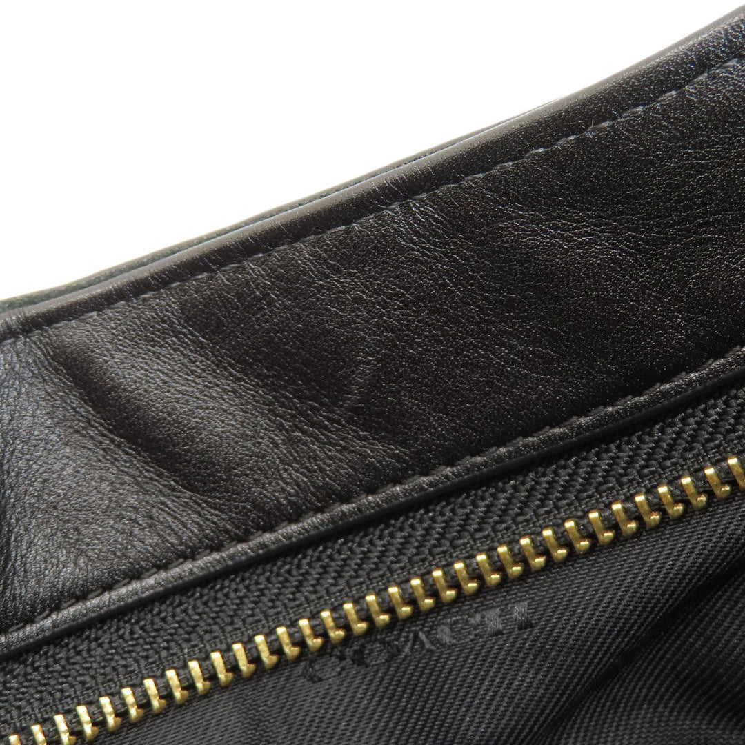 COACH Shoulder Bag 34998 leather black one belt studs 2WAY