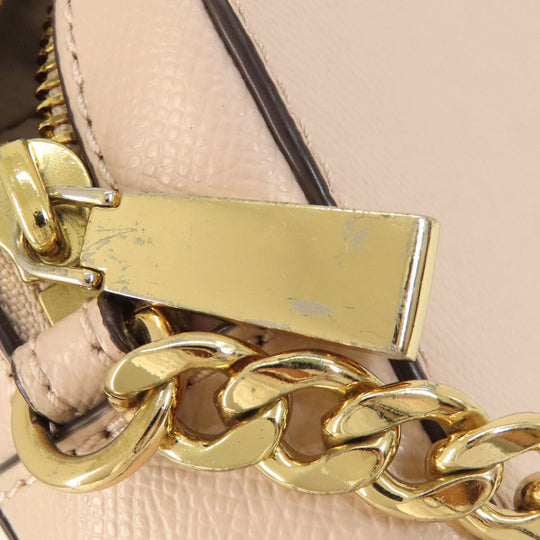 MICHAEL KORS Shoulder Bag leather pink ChainShoulder Women Used Authentic
