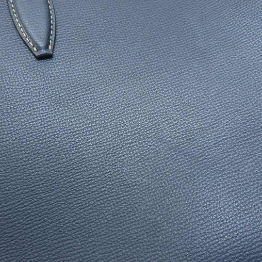 Kate Spade Tote Bag leather Navy logo Women Used Authentic