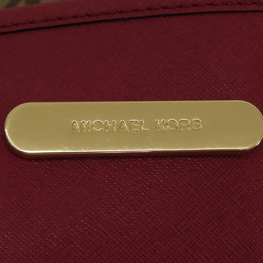MICHAEL KORS Tote Bag PVC Brown logo reversible Women Used Authentic
