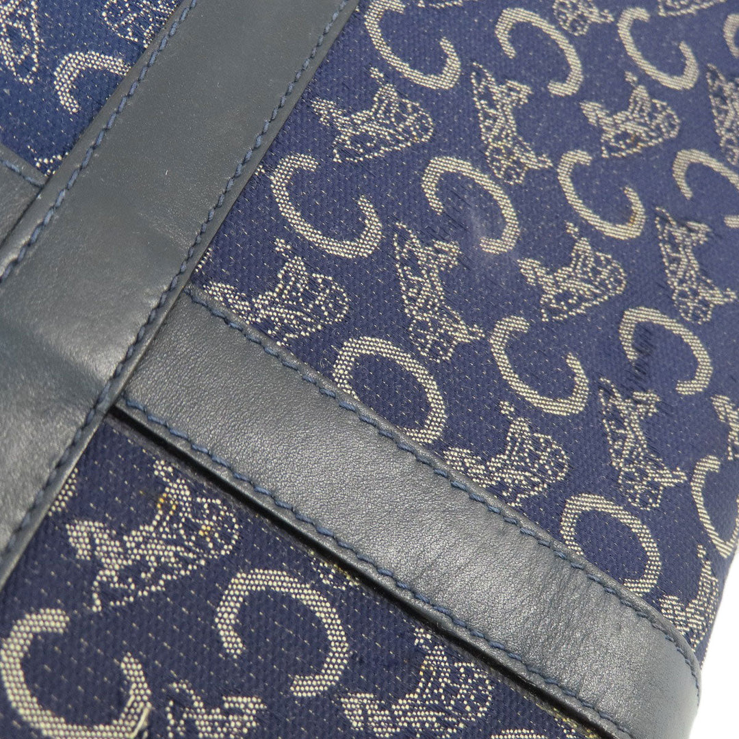 CELINE Boston Duffel bag canvas Navy C saluki Women(Unisex) Used Authentic