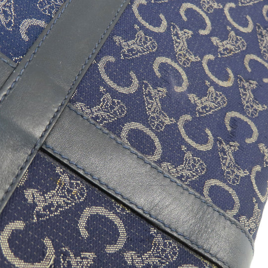CELINE Boston Duffel bag canvas Navy C saluki Women(Unisex) Used Authentic