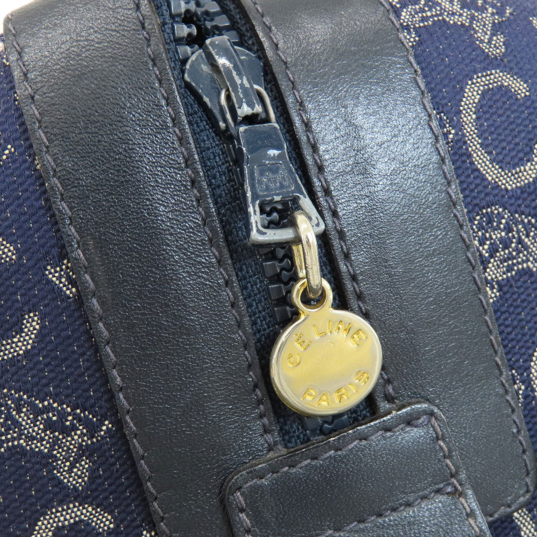 CELINE Boston Duffel bag canvas Navy C saluki Women(Unisex) Used Authentic