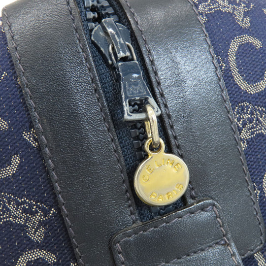 CELINE Boston Duffel bag canvas Navy C saluki Women(Unisex) Used Authentic