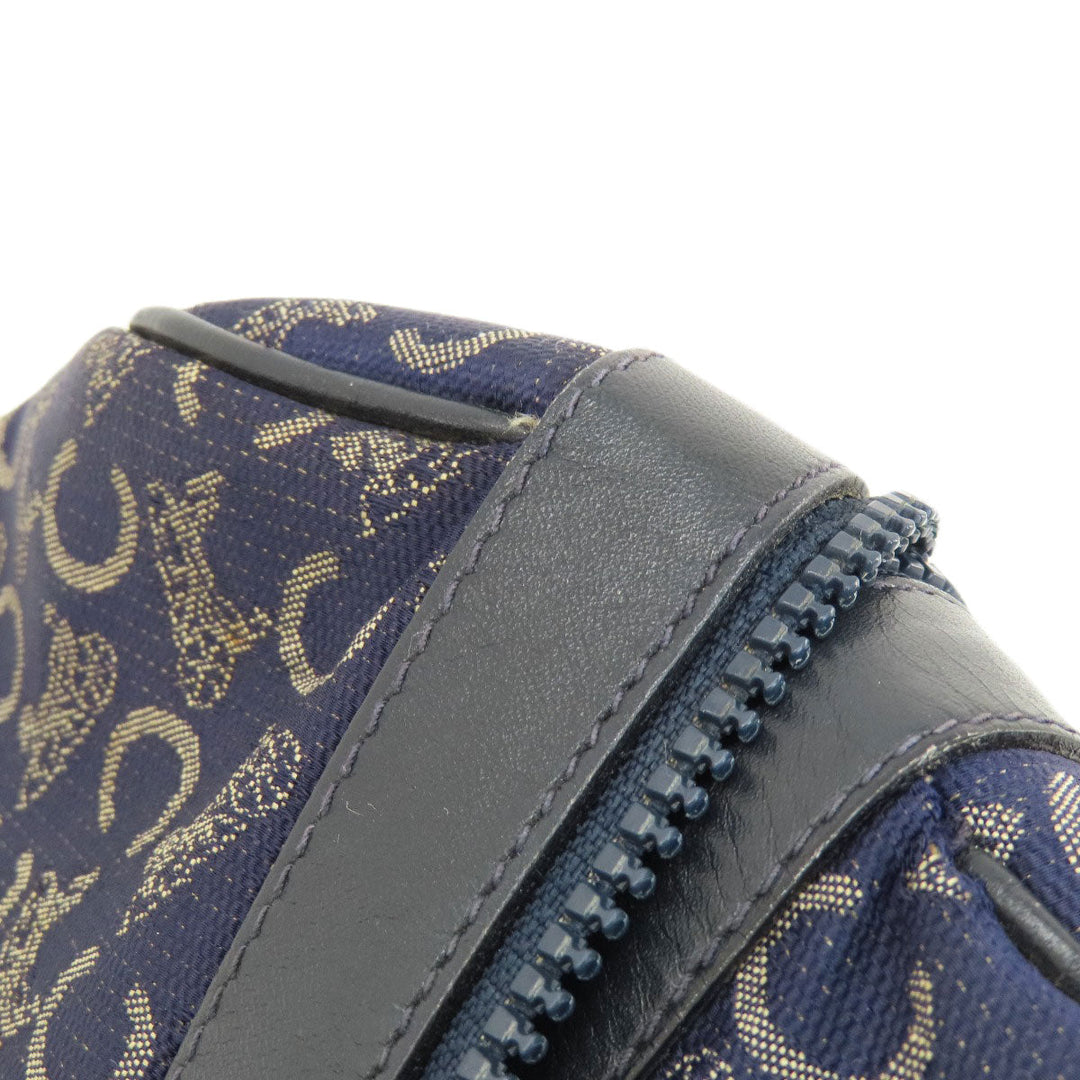 CELINE Boston Duffel bag canvas Navy C saluki Women(Unisex) Used Authentic
