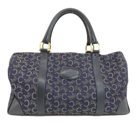 CELINE Boston Duffel bag canvas Navy C saluki Women(Unisex) Used Authentic