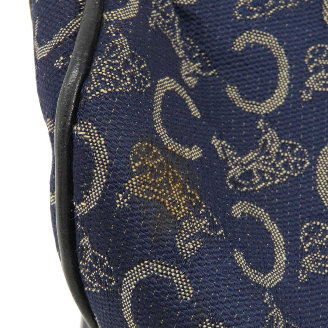 CELINE Boston Duffel bag canvas Navy C saluki Women(Unisex) Used Authentic