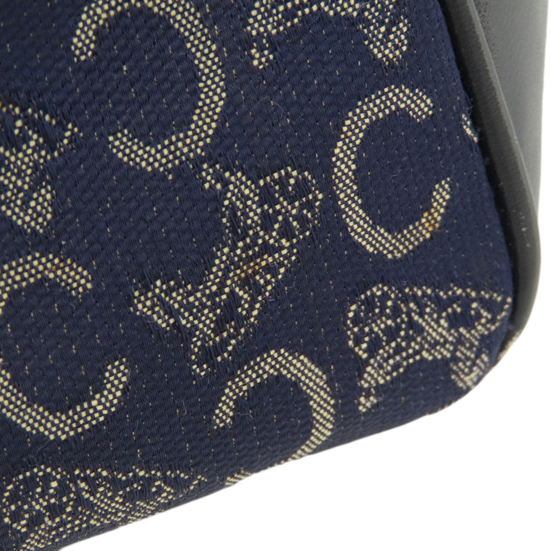 CELINE Boston Duffel bag canvas Navy C saluki Women(Unisex) Used Authentic