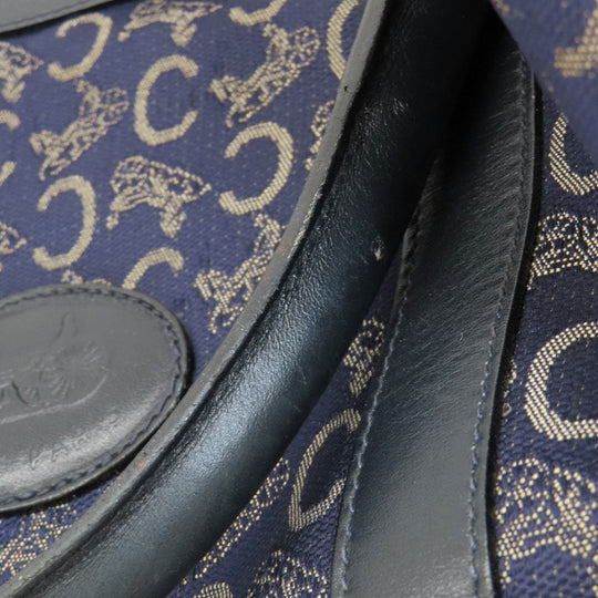 CELINE Boston Duffel bag canvas Navy C saluki Women(Unisex) Used Authentic