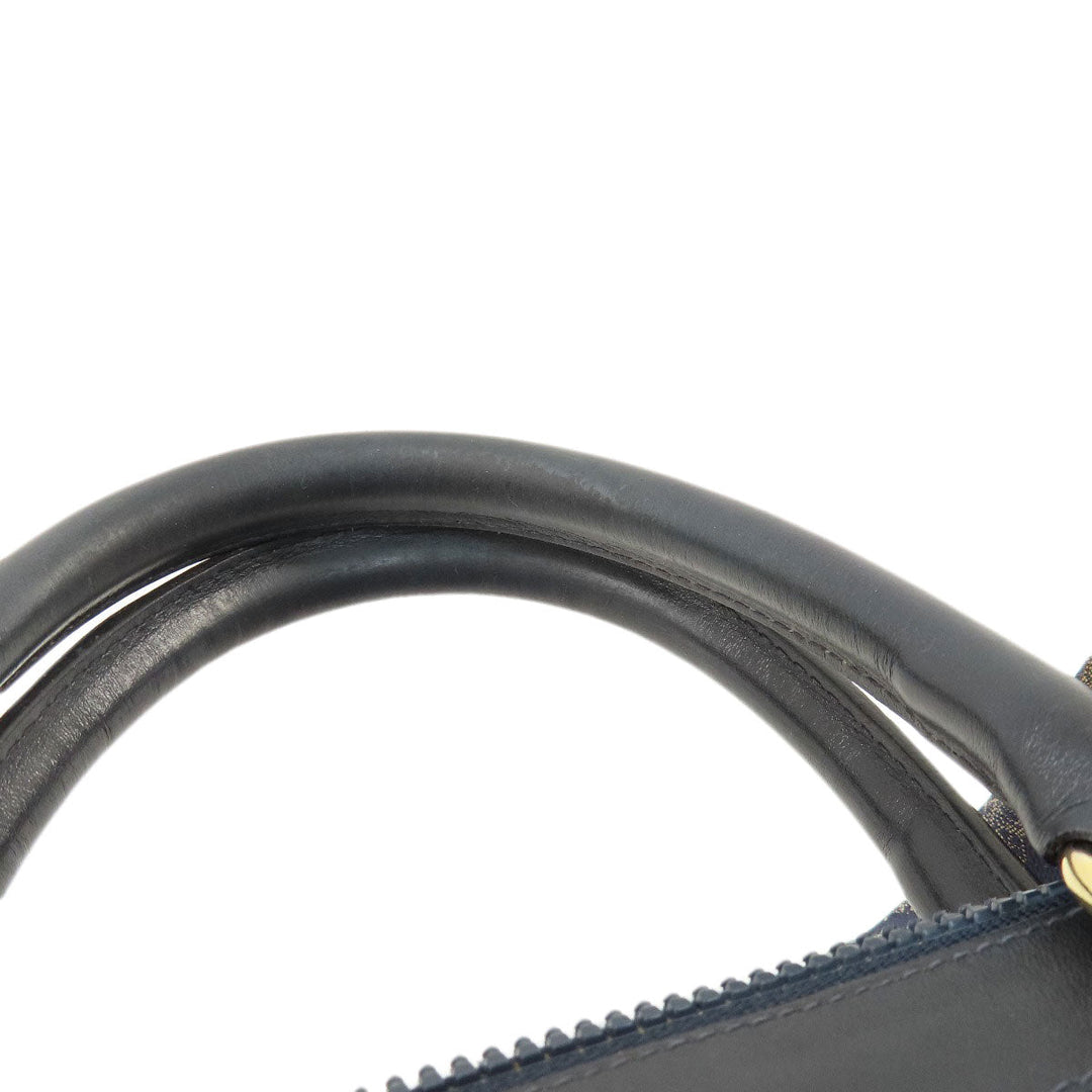 CELINE Boston Duffel bag canvas Navy C saluki Women(Unisex) Used Authentic
