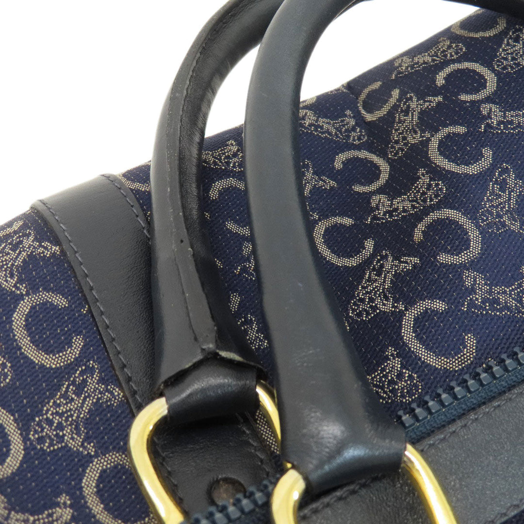 CELINE Boston Duffel bag canvas Navy C saluki Women(Unisex) Used Authentic